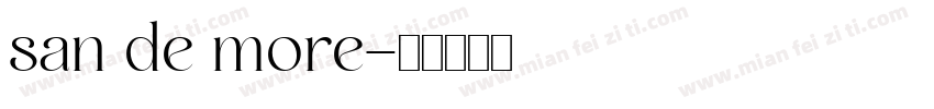 san de more字体转换